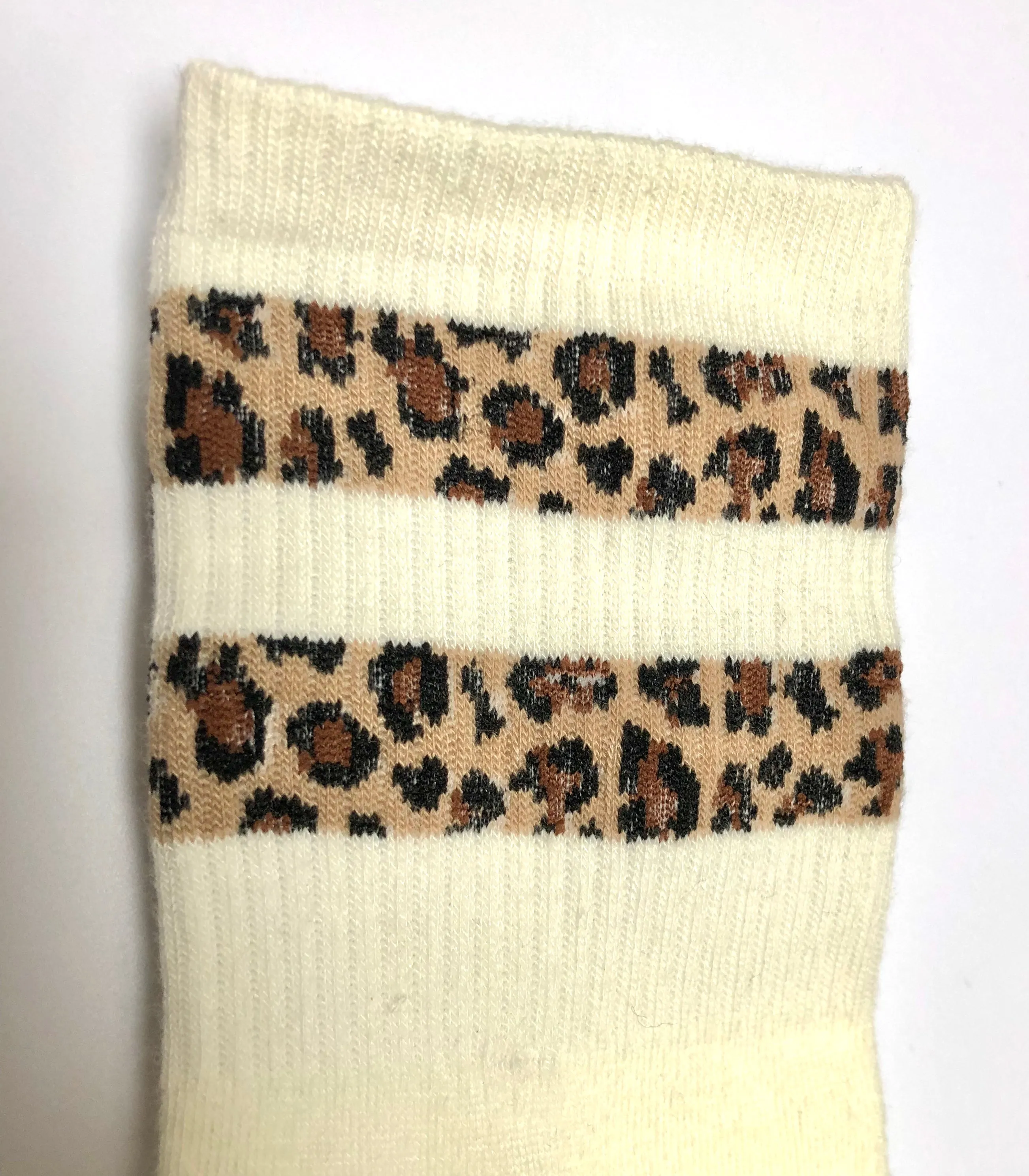 Leopard Print Hoop Socks