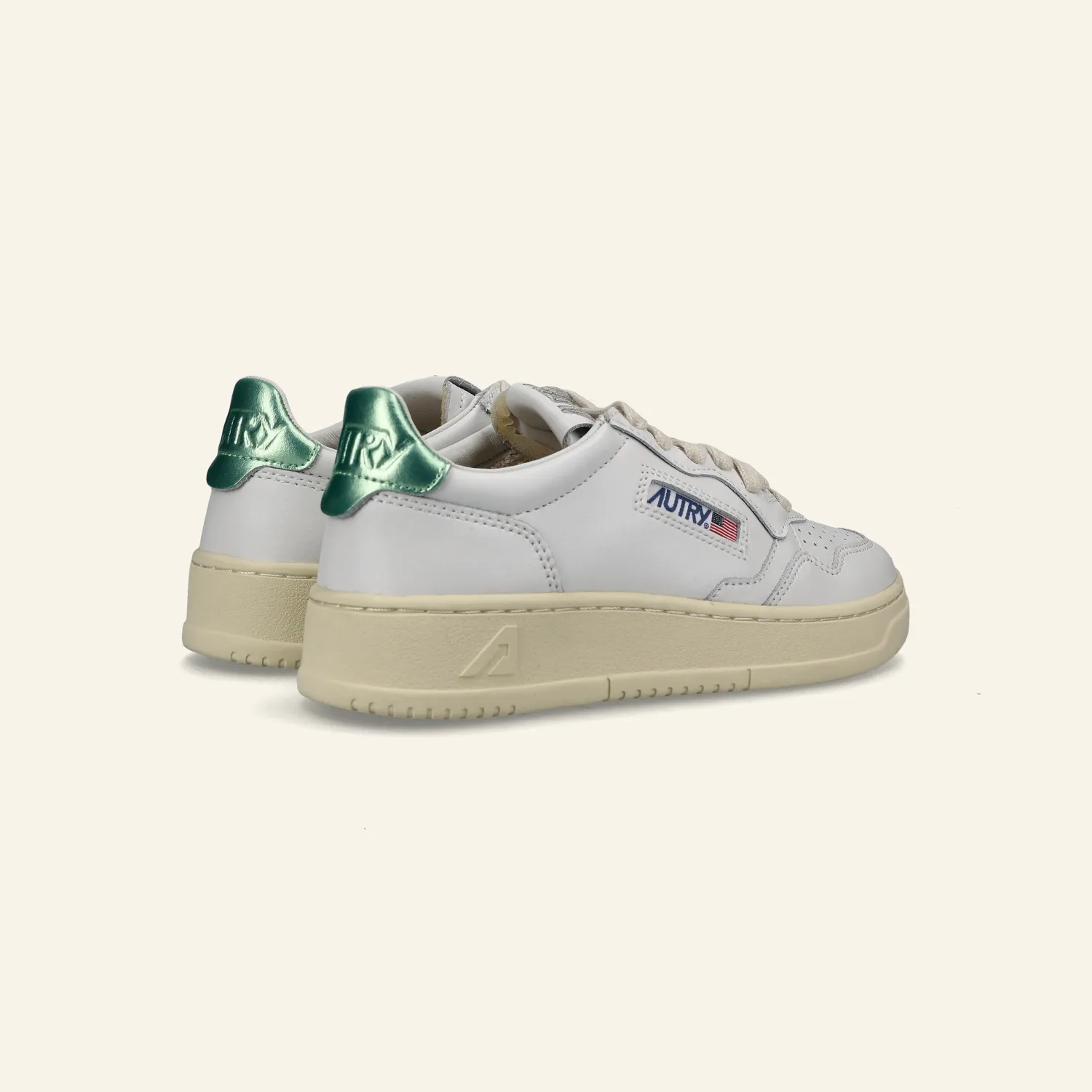 LOW SNEAKER 80's LL62 I  White/Past Green