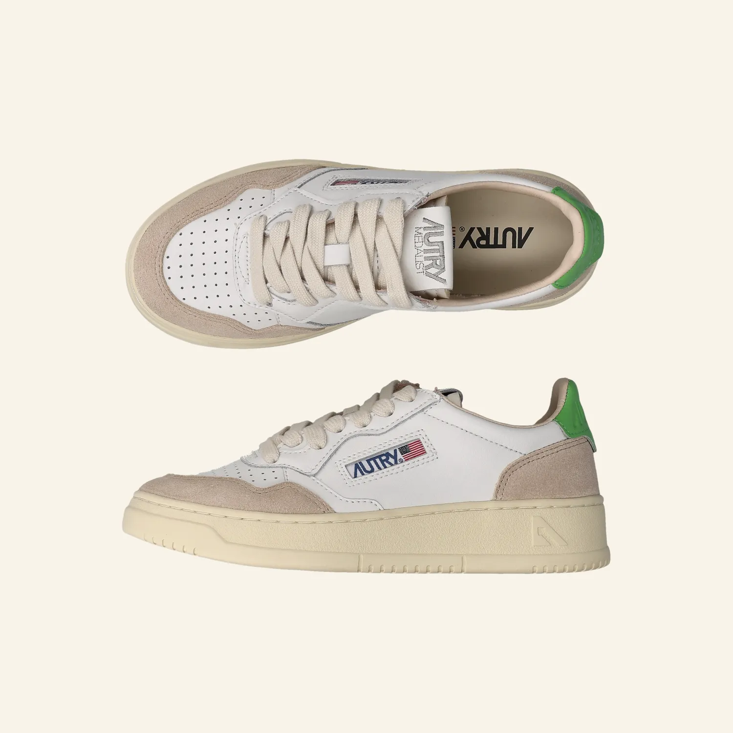 LOW SNEAKER 80's | Suede Bud Green