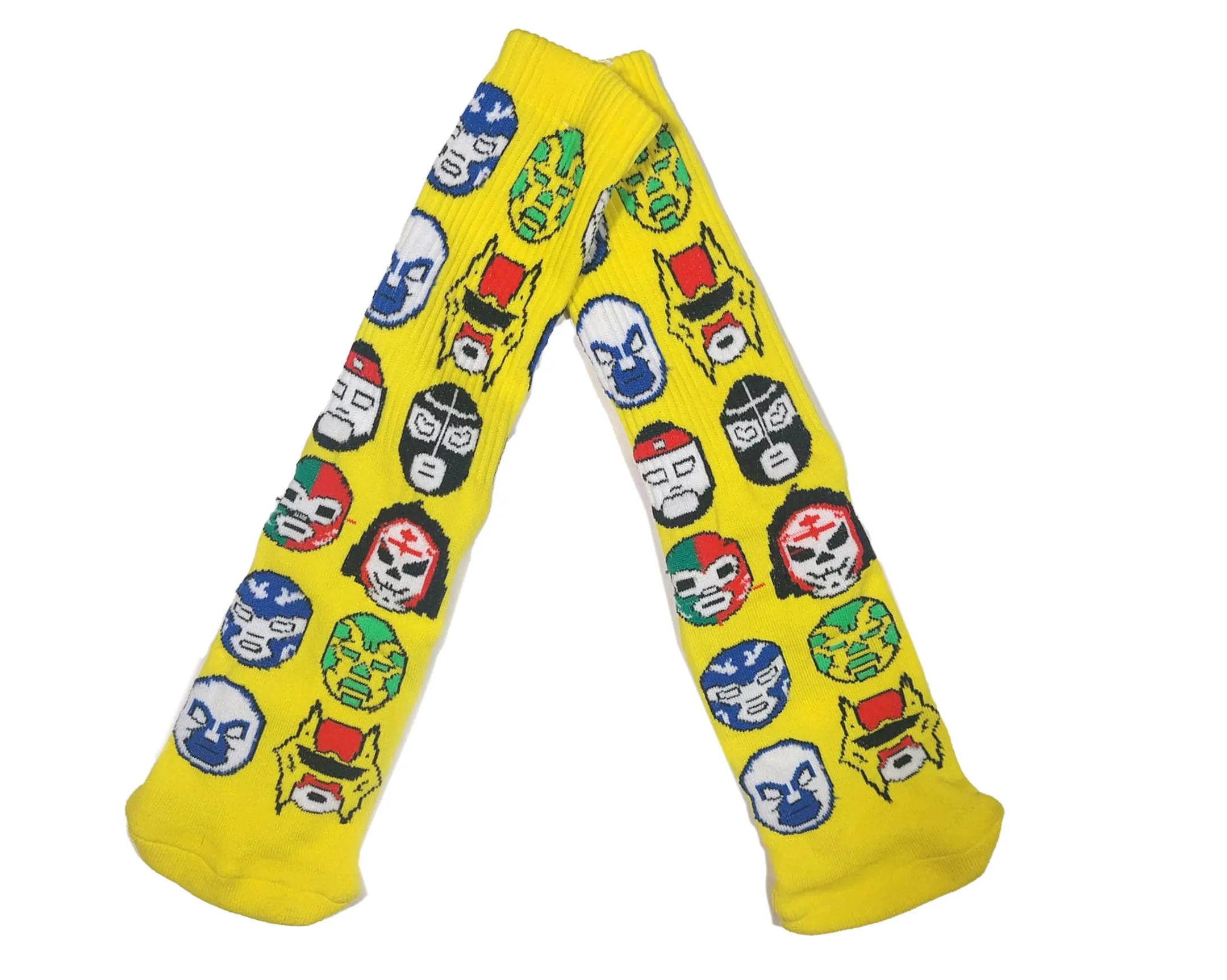 MASK COLLAGE HIGH SOCKS - YELLOW