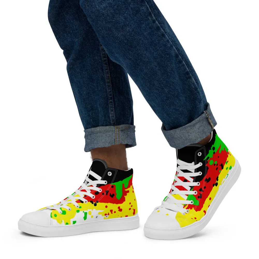 Men’s Colour Drip E4SO high top canvas shoes