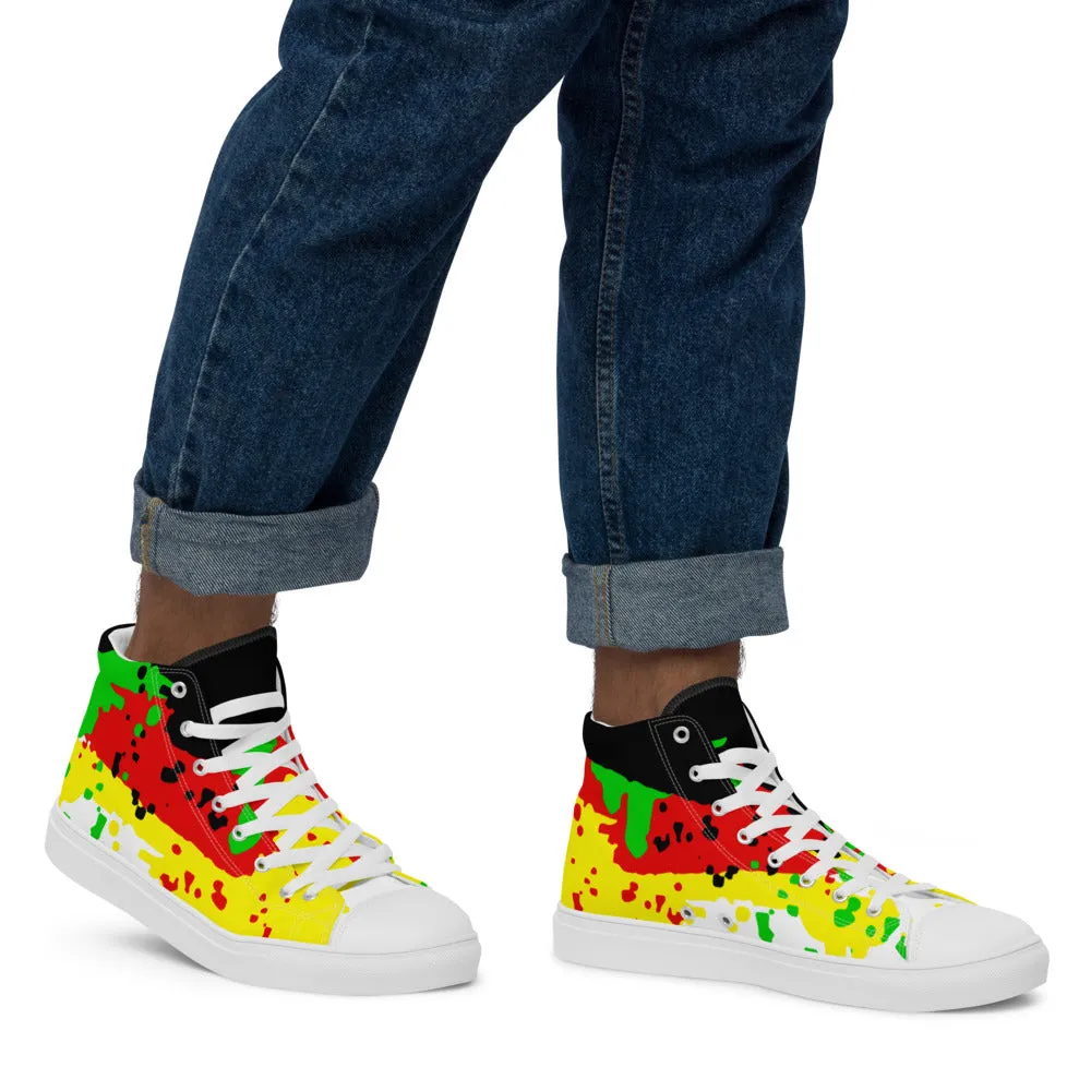 Men’s Colour Drip E4SO high top canvas shoes