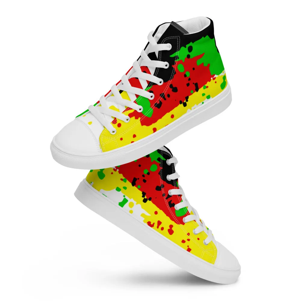 Men’s Colour Drip E4SO high top canvas shoes