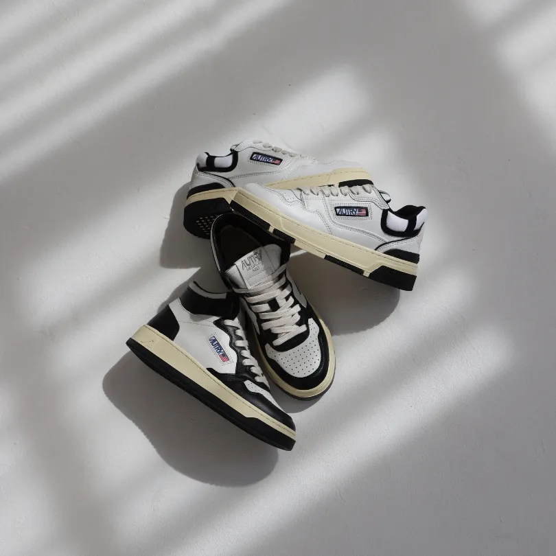 MID SNEAKER 80's WB01 | Bicolor White/Black