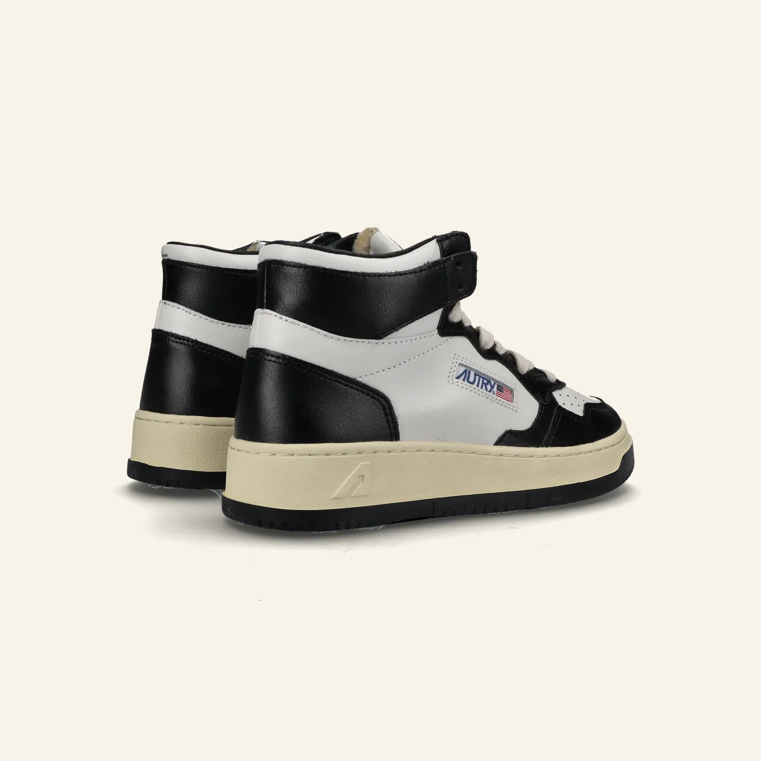 MID SNEAKER 80's WB01 | Bicolor White/Black