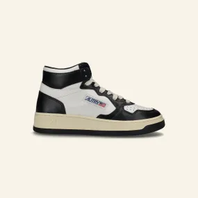 MID SNEAKER 80's WB01 | Bicolor White/Black