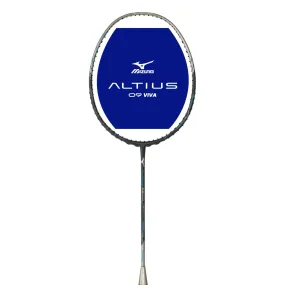 Mizuno Altius 09 Viva Badminton Racket (Unstrung) 5U - Mt Black/GL.Pewter Gray/Imperial Blue