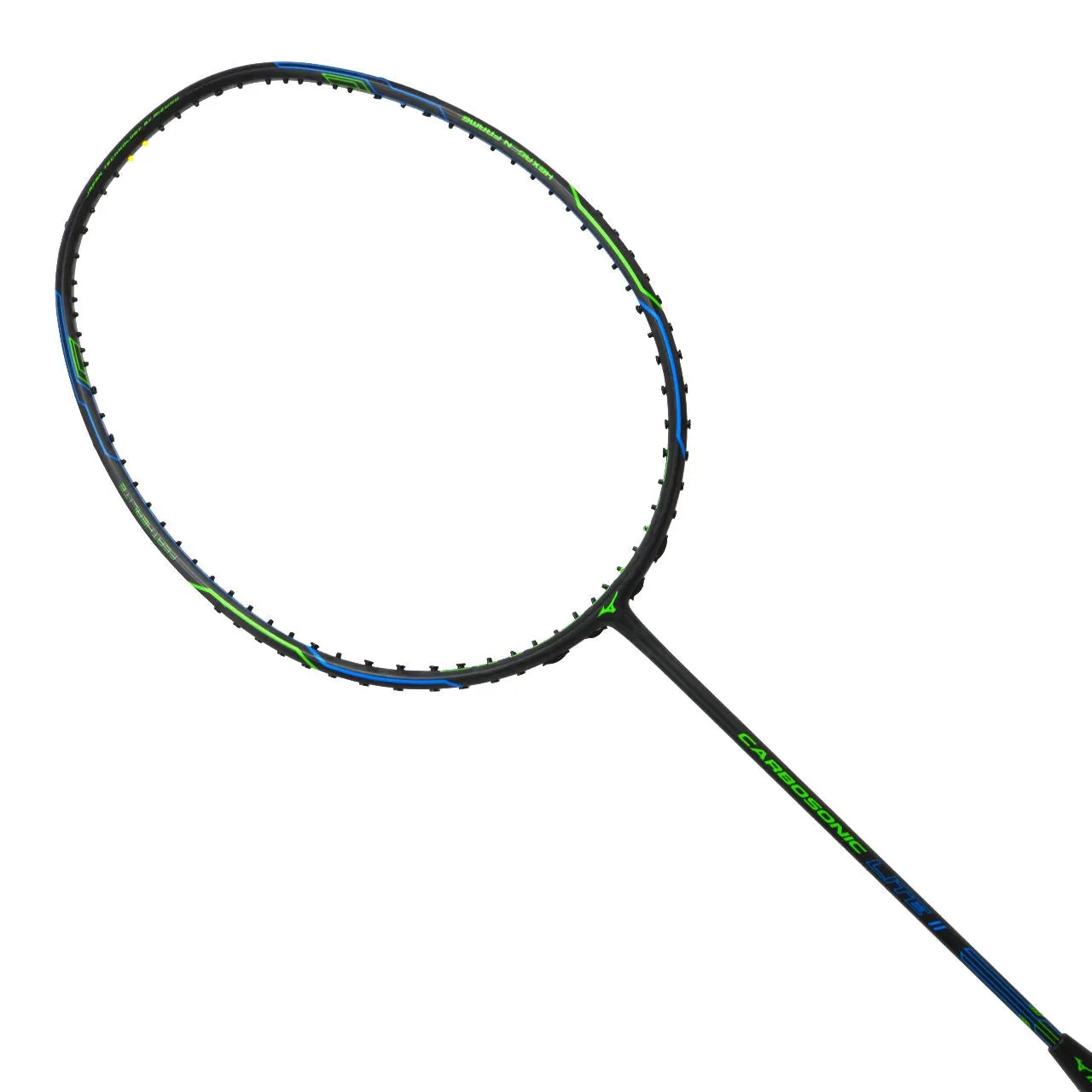 Mizuno Carbosonic Lite ll Badminton Racket 7U (Unstrung) - Matte Lacq/Cyan/Vibrant Green