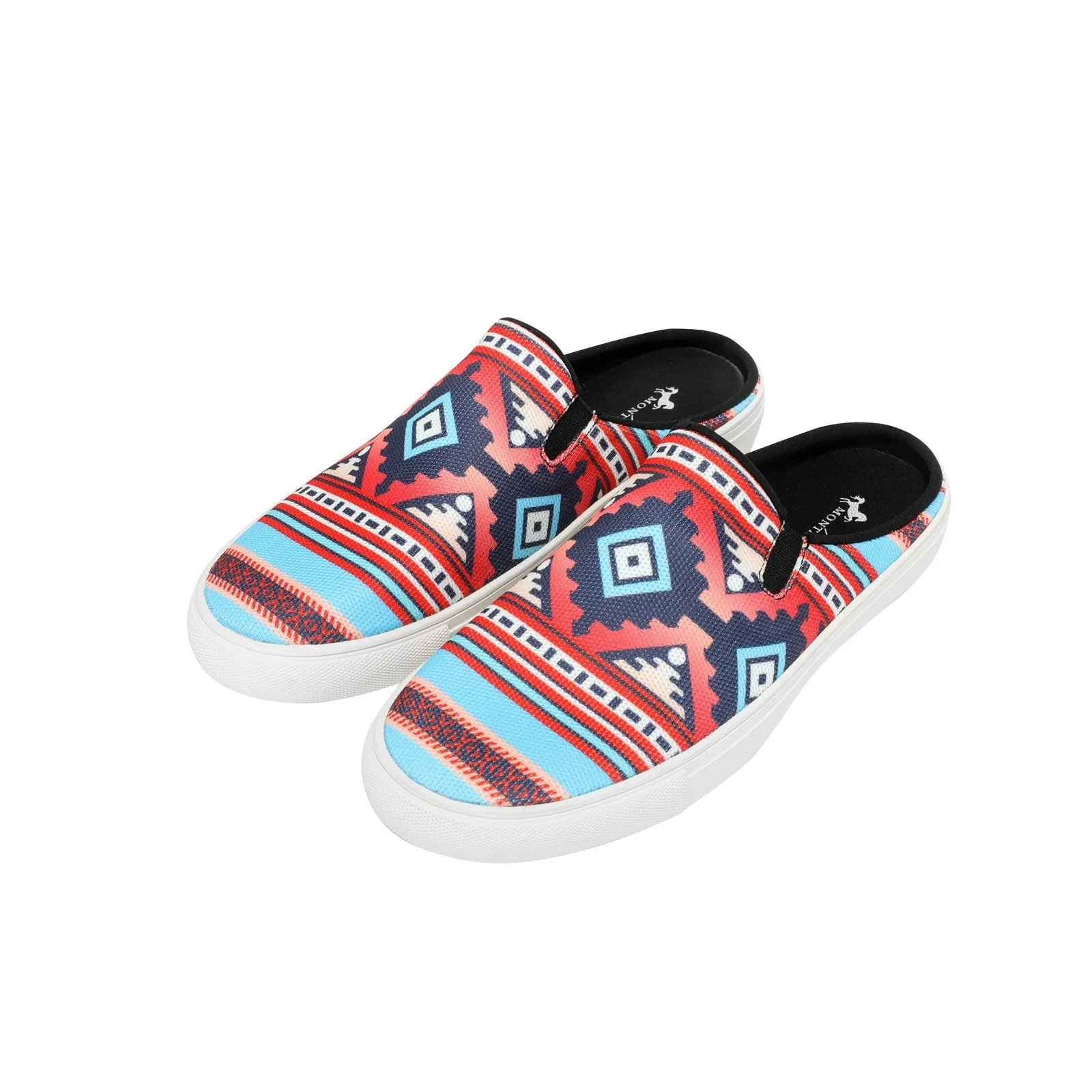 Montana West Western Aztec Print Collection Sneaker Slides