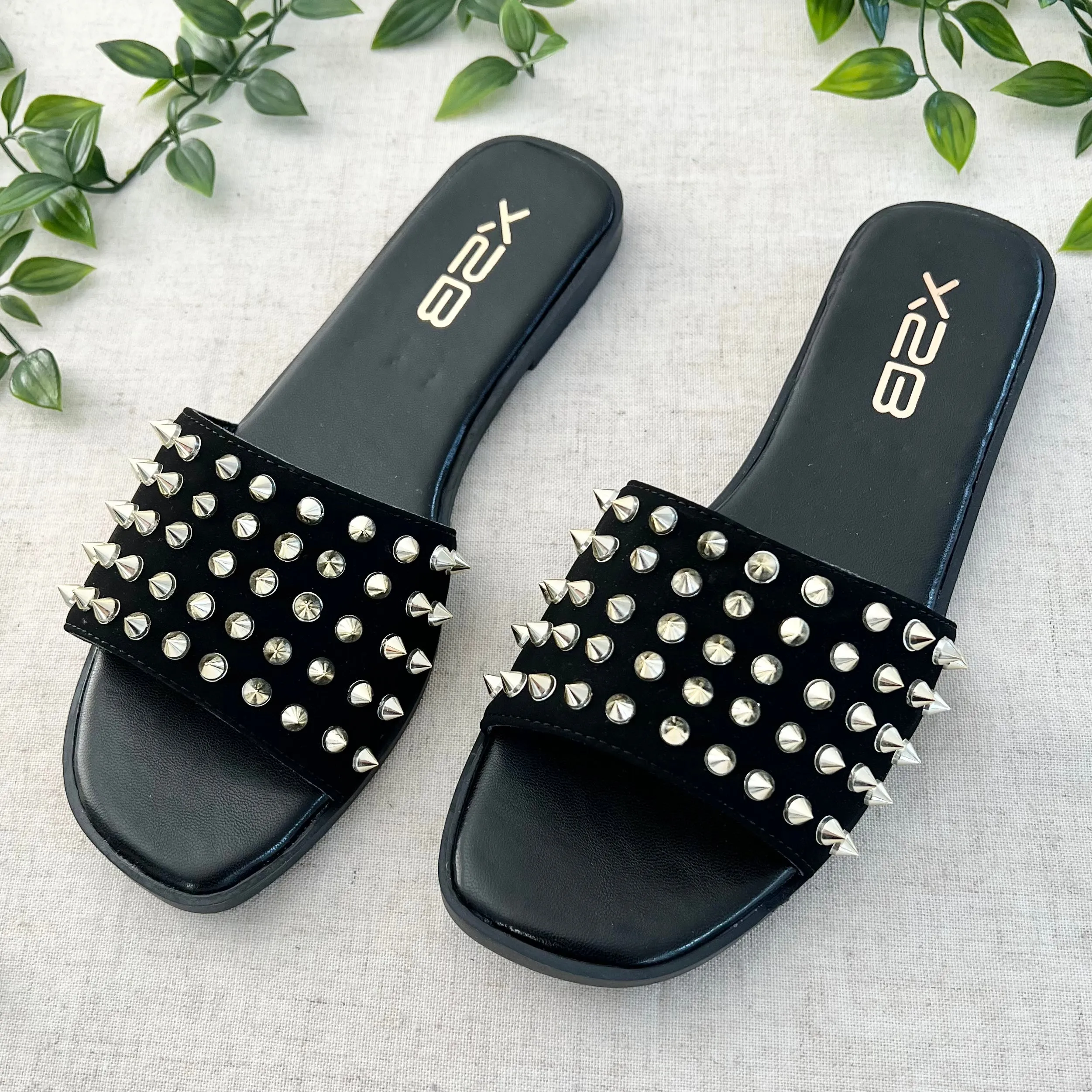 Nancy Spike Sandals- Black Size 6