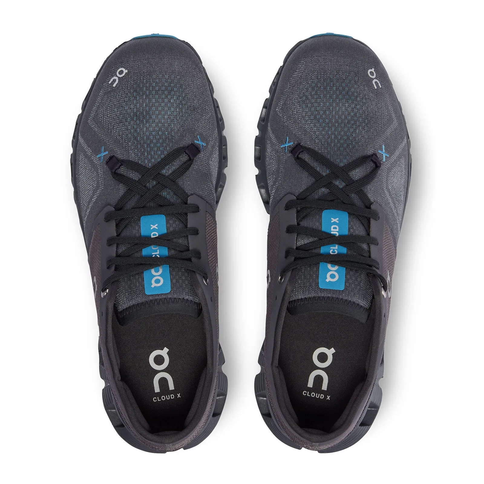 On Running Cloud X 3 Running Shoe (Men) - Eclipse/Magnet