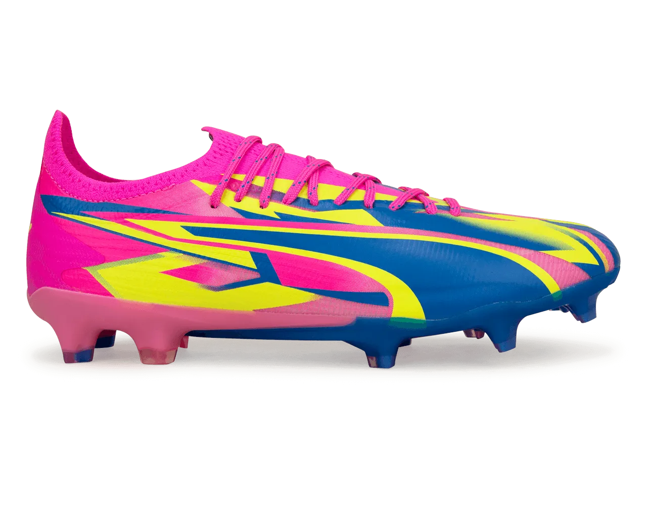 PUMA Men's Ultimate Energy FG/AG Pink/Blue/Yellow