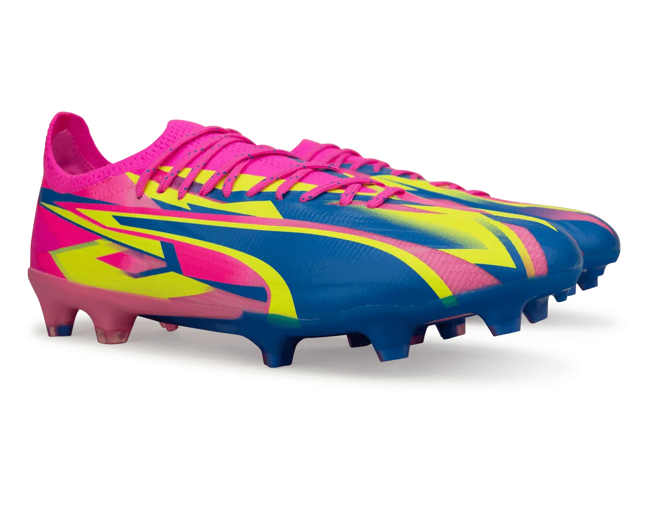 PUMA Men's Ultimate Energy FG/AG Pink/Blue/Yellow