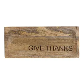 "Give Thanks" Engraved Cheese Board