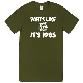 "Party Like It's 1985 - Puzzle Cube" men's t-shirt