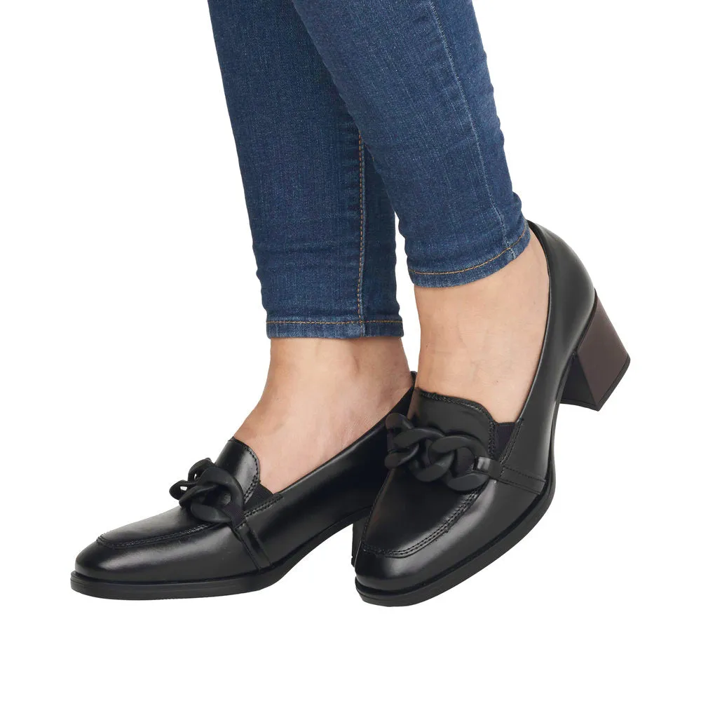 Remonte Trouser Shoes Black Leather Work Shoes D0V00-01 sale