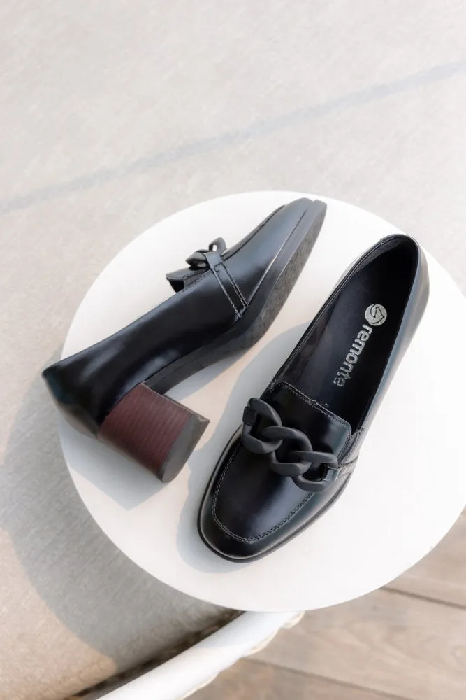 Remonte Trouser Shoes Black Leather Work Shoes D0V00-01 sale