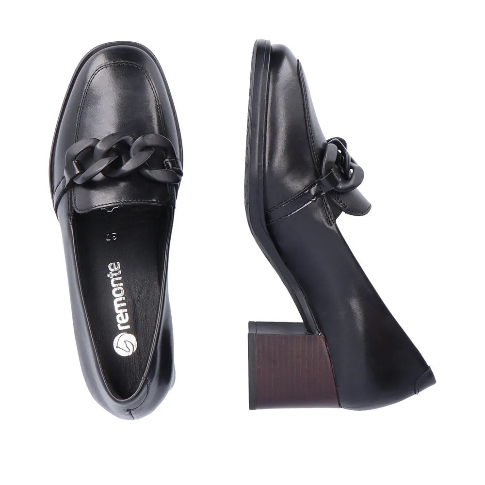 Remonte Trouser Shoes Black Leather Work Shoes D0V00-01 sale