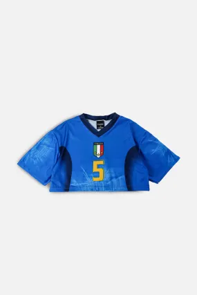 Rework Crop Italy Soccer Jersey - M