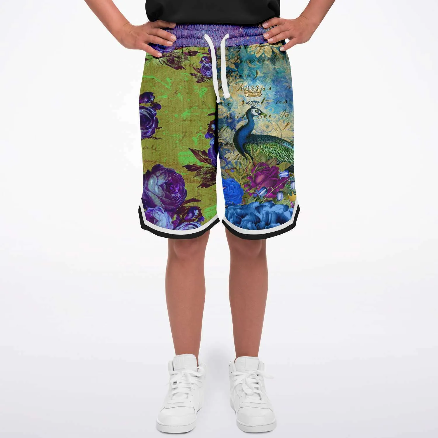 Royal Peacock Unisex Basketball Shorts