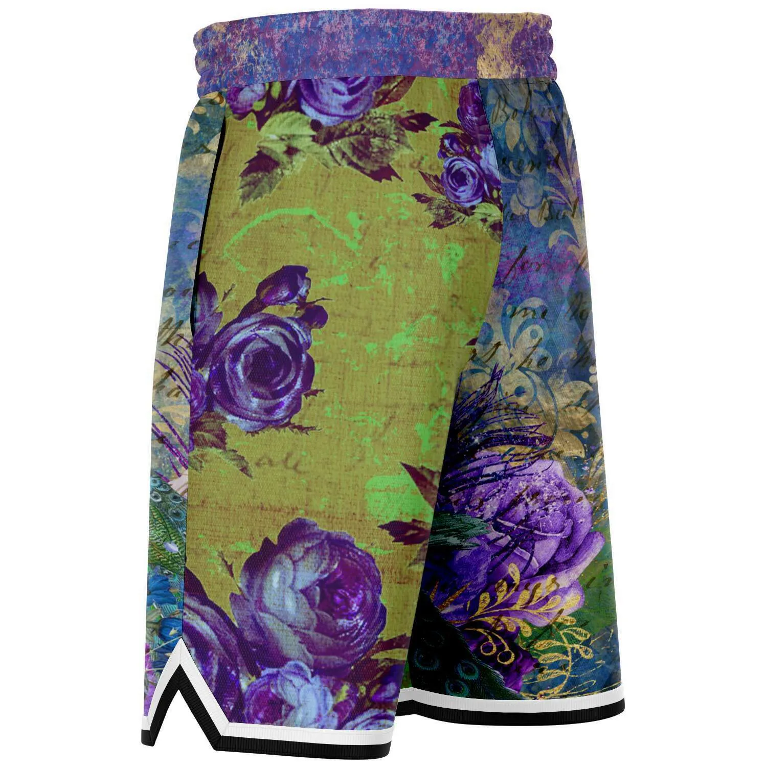 Royal Peacock Unisex Basketball Shorts