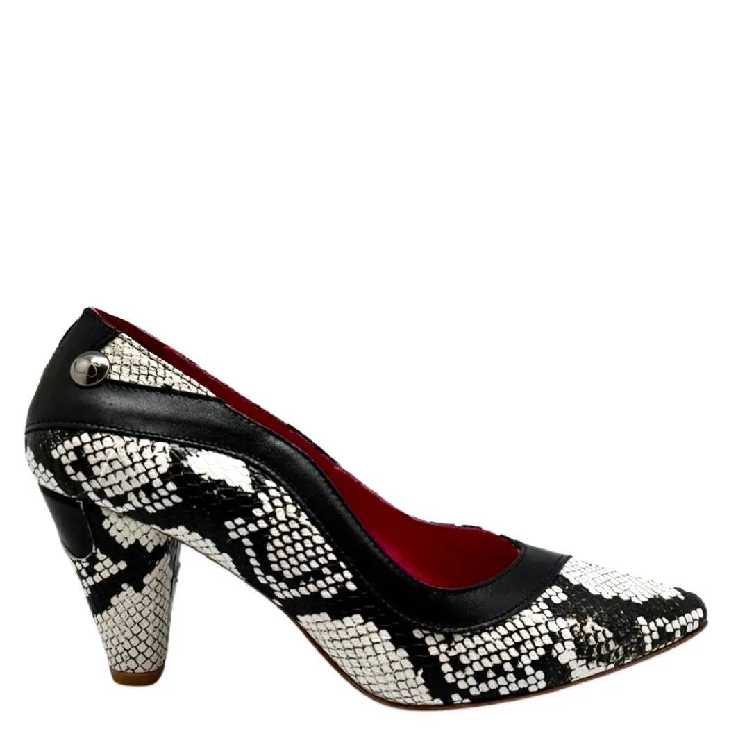 Salon - Black and White snake print LAST PAIRS 36 AND 38!