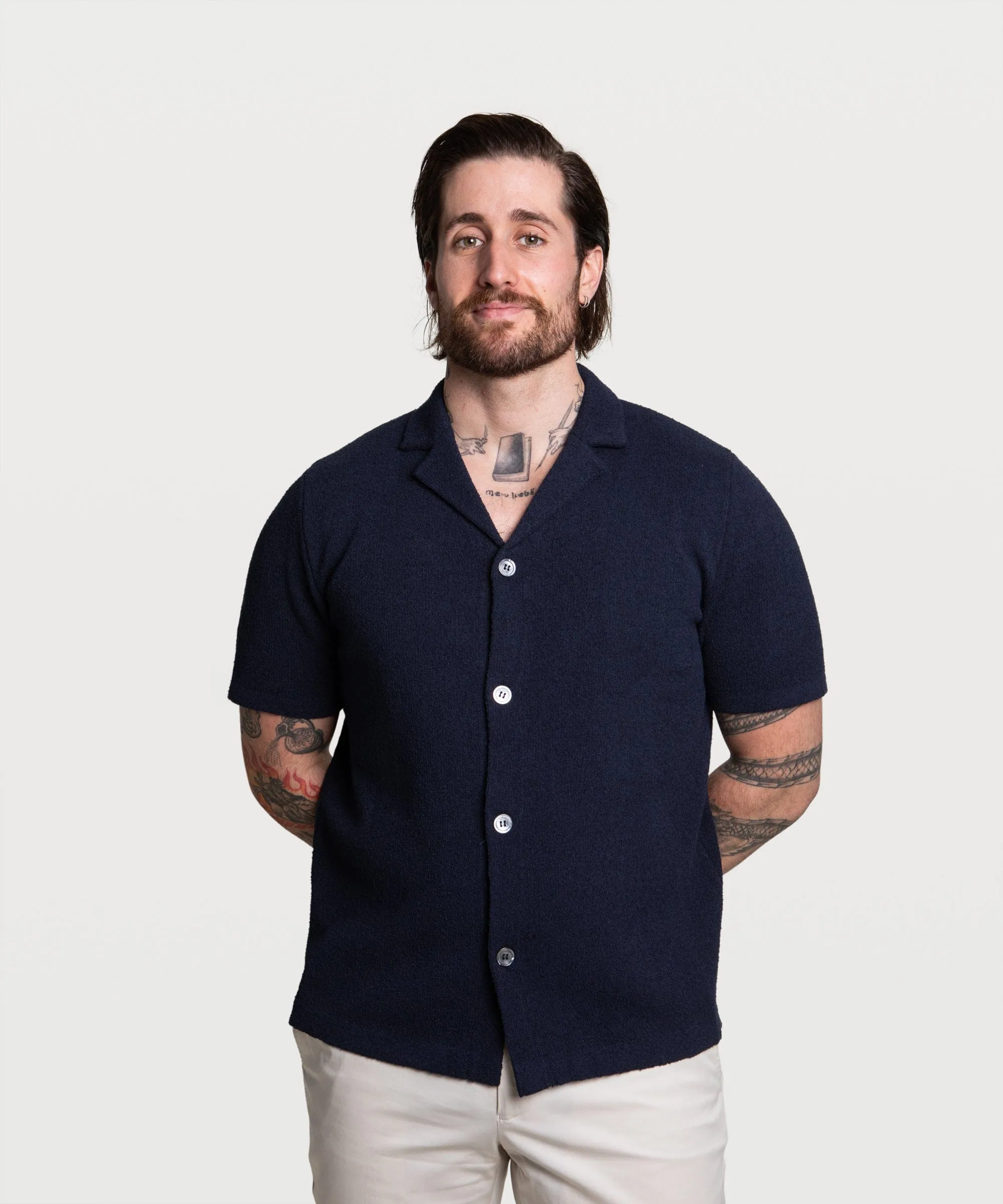 Short Sleeve Boucle Shirt