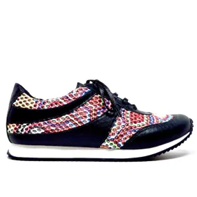 TRAIN WALKING SHOE SHOE - BLACK LEATHER / PINK MESH