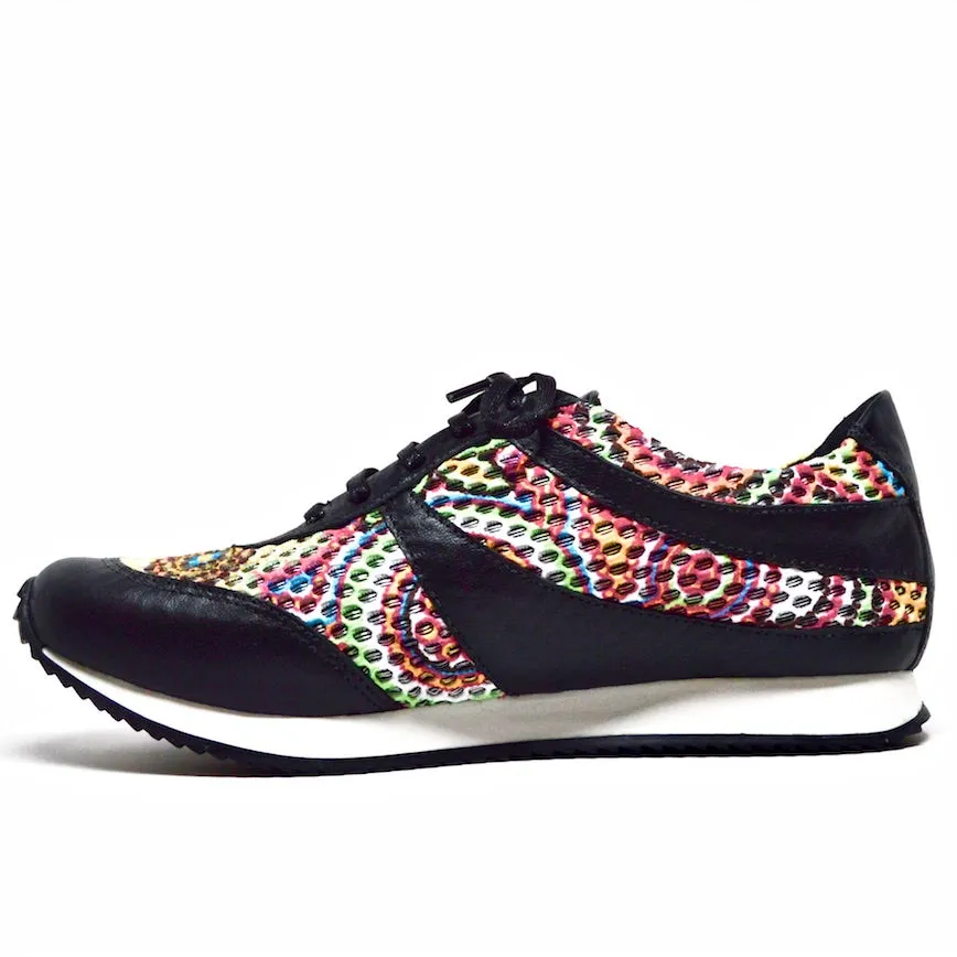 TRAIN WALKING SHOE SHOE - BLACK LEATHER / PINK MESH