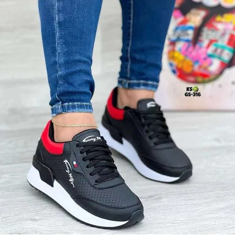 Women's Lace-up Sneakers, Outdoor Walking Shoes, Plus Size, Solid Color, Stylish, New Spring 2024 Women Shoes  Zapatos De Mujer