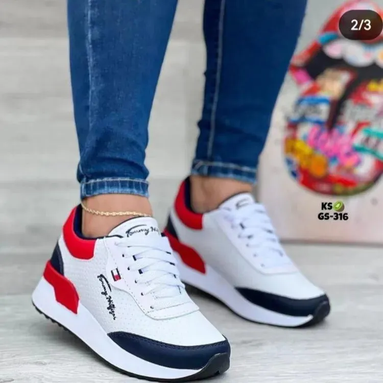 Women's Lace-up Sneakers, Outdoor Walking Shoes, Plus Size, Solid Color, Stylish, New Spring 2024 Women Shoes  Zapatos De Mujer